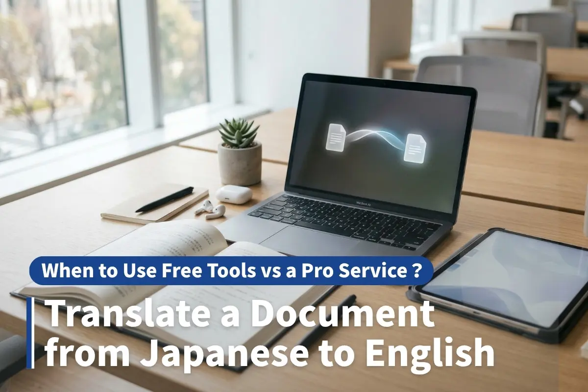 Translate a Document from Japanese to English: When to Use Free Tools vs a Pro Service