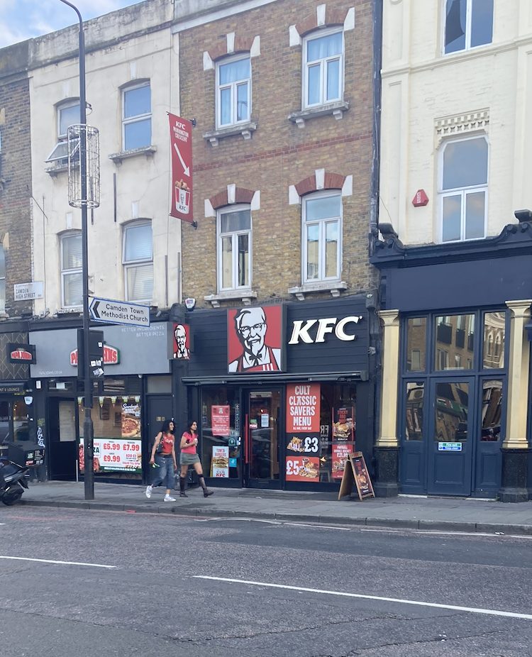 A KFC on a main road in London.