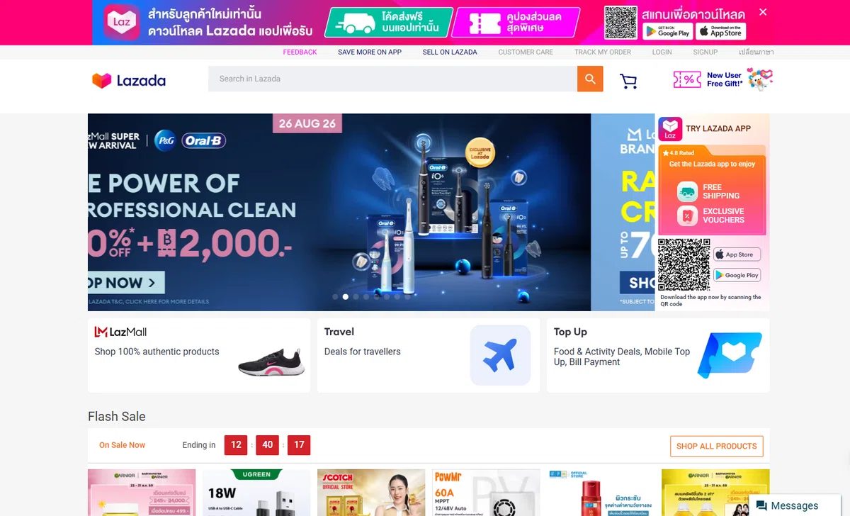 Lazada Thailand. Our Bangkok respondent files returns through the platform rather than the shop, because the platform weighs the reason and processes it.
