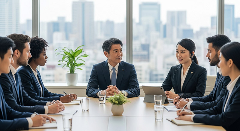 会議室でのグローバルコミュニケーション