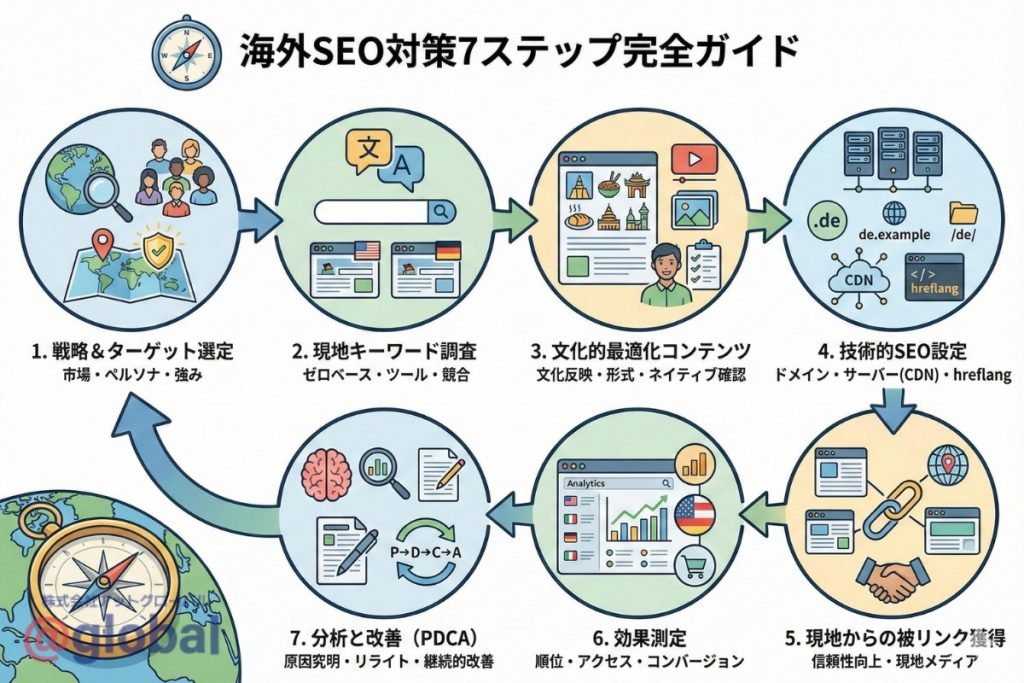 海外SEO対策 7ステップ