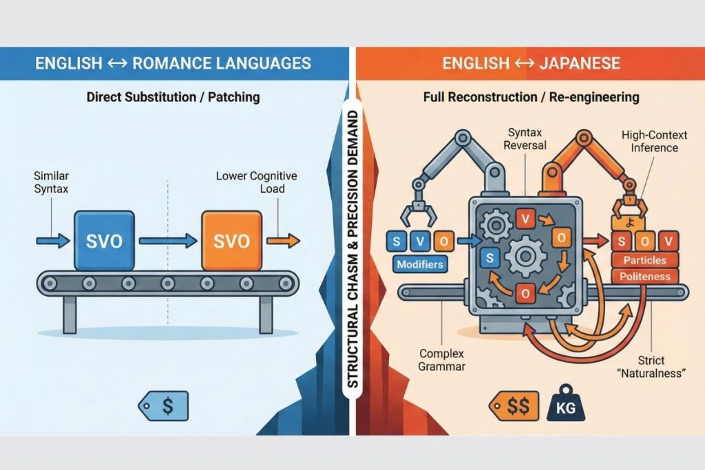 Why English to Japanese Translation Rates Are Higher than romance language, such as Spanish