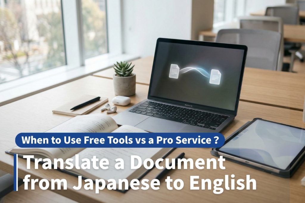 Translate a document from Japanese to English