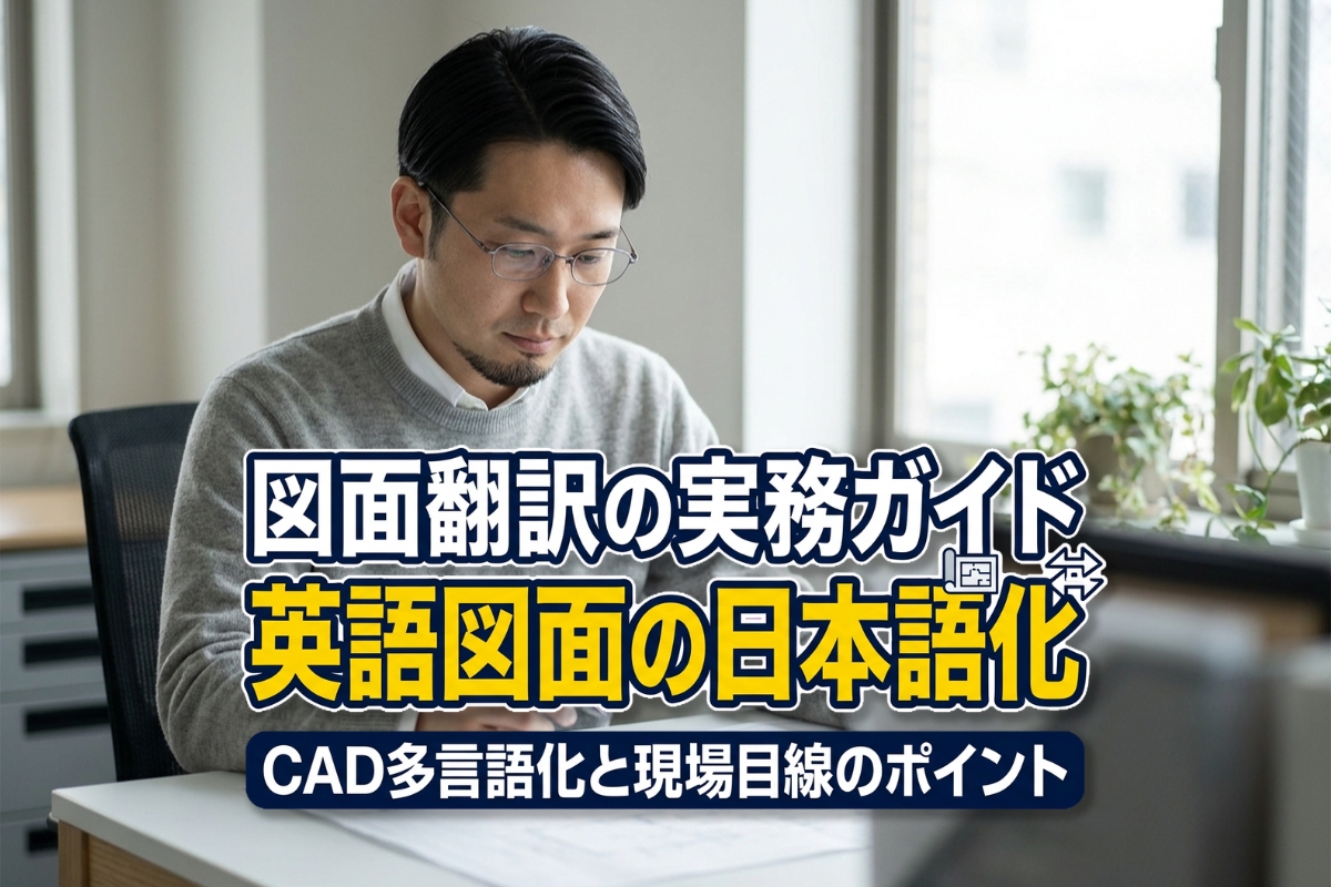 図面翻訳の実務ガイド|英語図面の日本語化とCAD多言語化を現場目線で解説