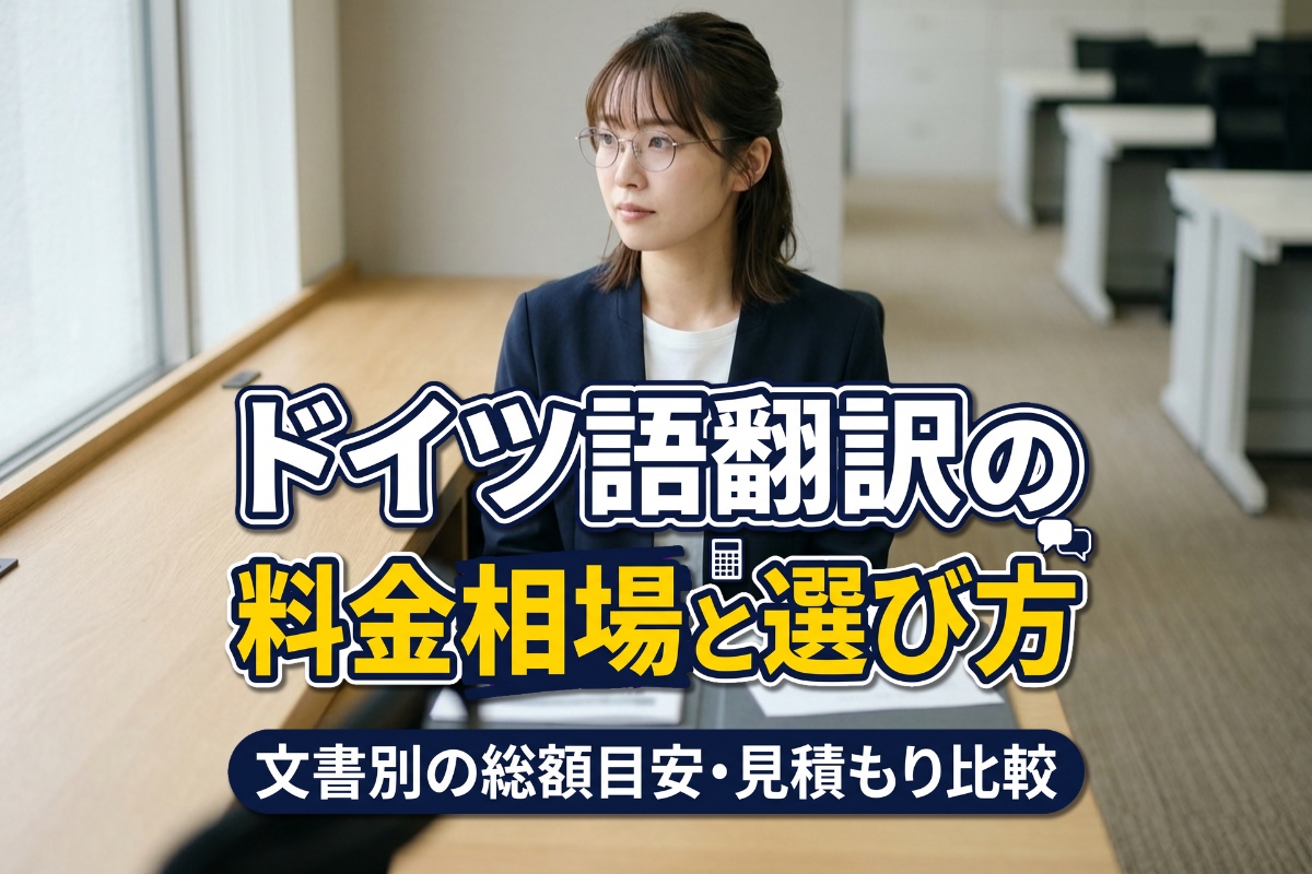 ドイツ語翻訳の料金相場と翻訳会社の選び方｜文書別の総額目安と見積もり比較